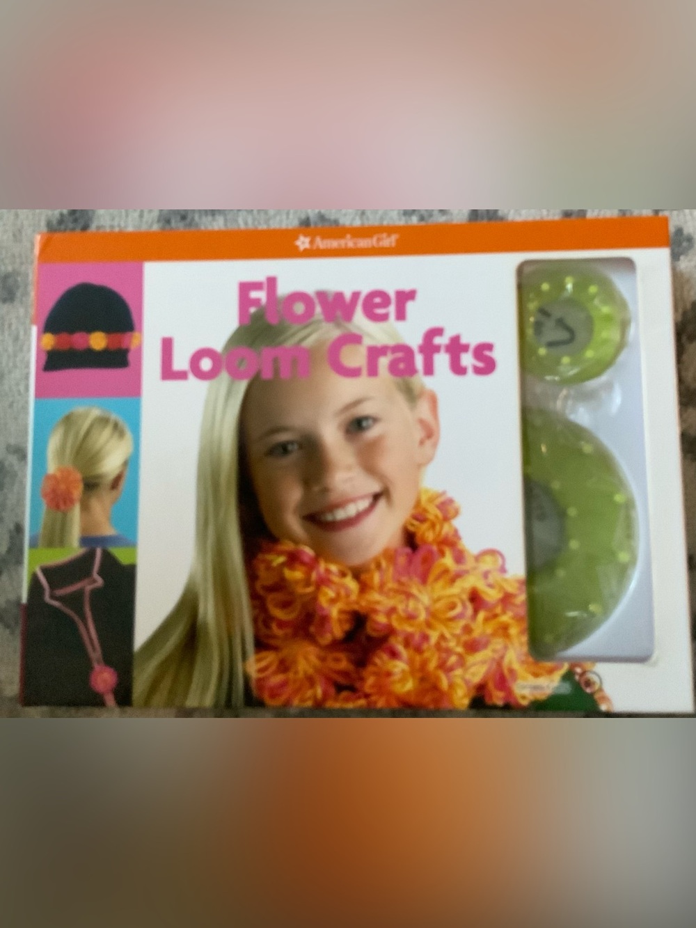 American Girl Pink & Yellow Flower Loom Scarf Kit Cover